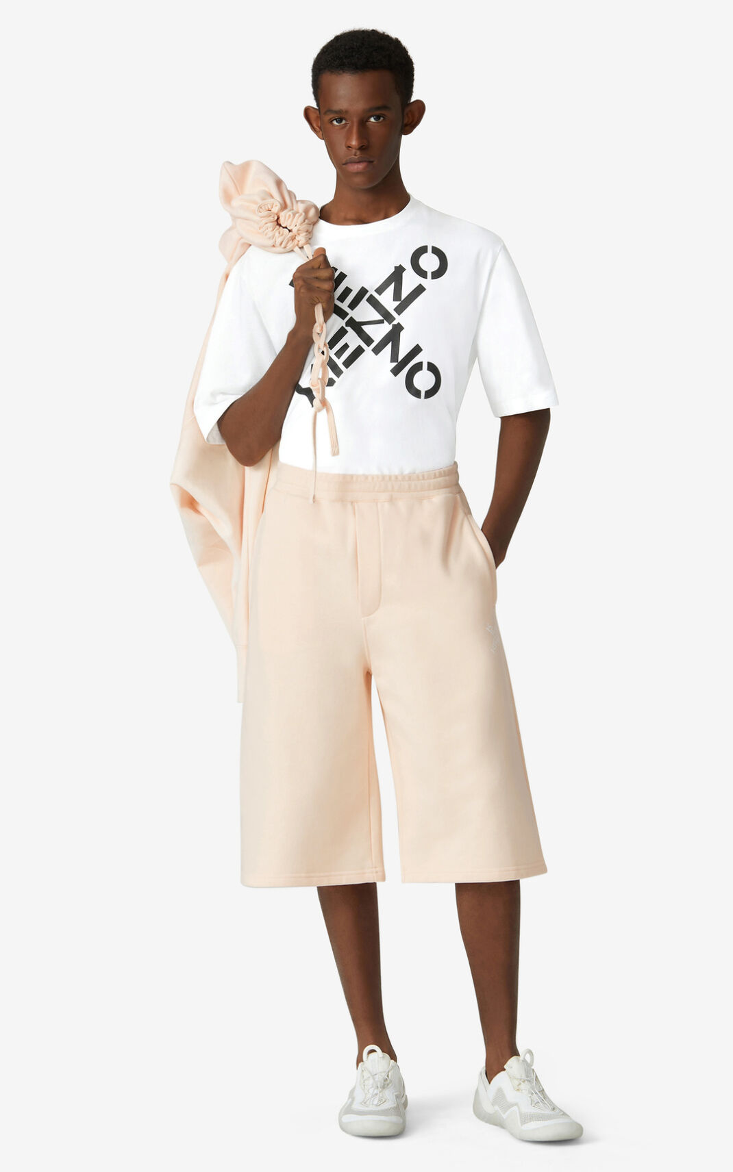 Shorts Kenzo Oversized Sport Little X Homme Beige | SCJO-67539